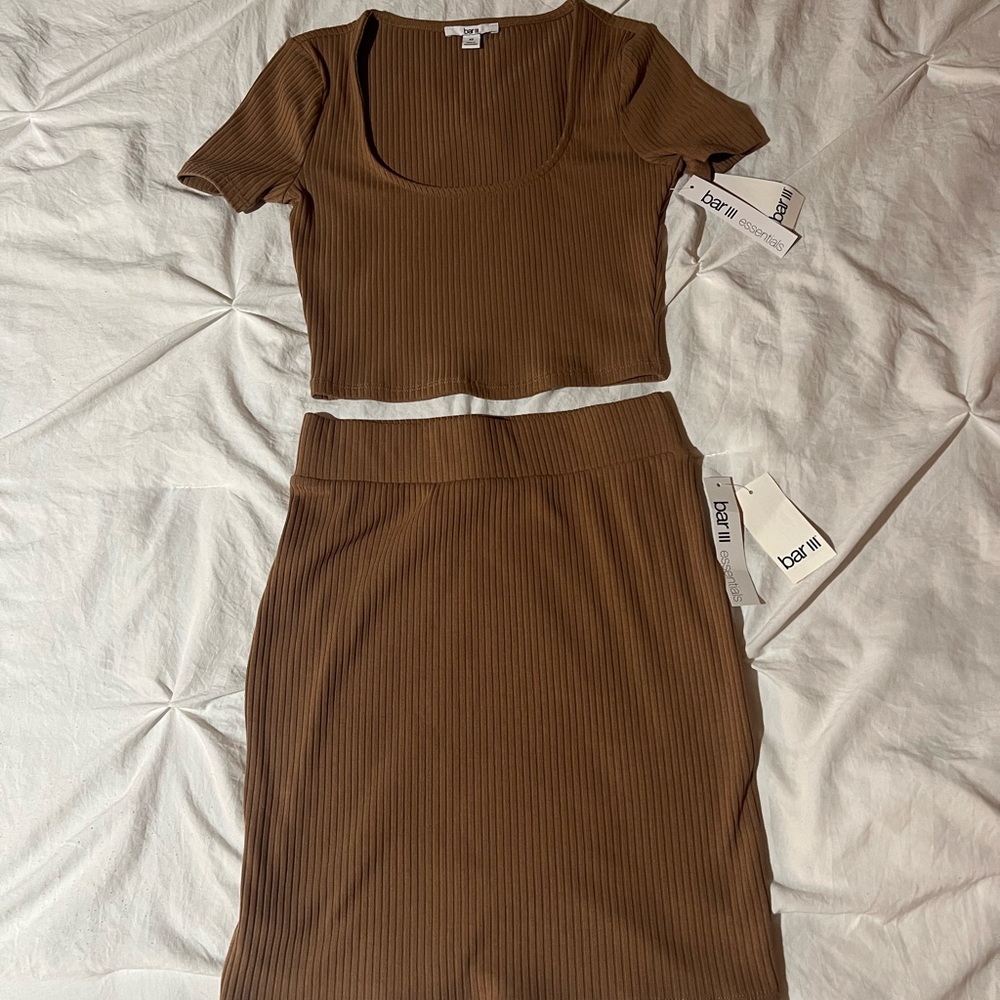 Matching Set mini skirt and crop top